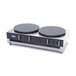 Aparat dublu de facut clatite 2x40 cm -  cu indicator de temperatura - termostat de la 0°C la 300°C