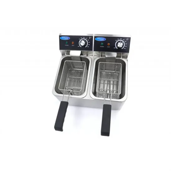 Friteuza dubla 2 cosuri x 4 L - 50 °C pana la 200 °C