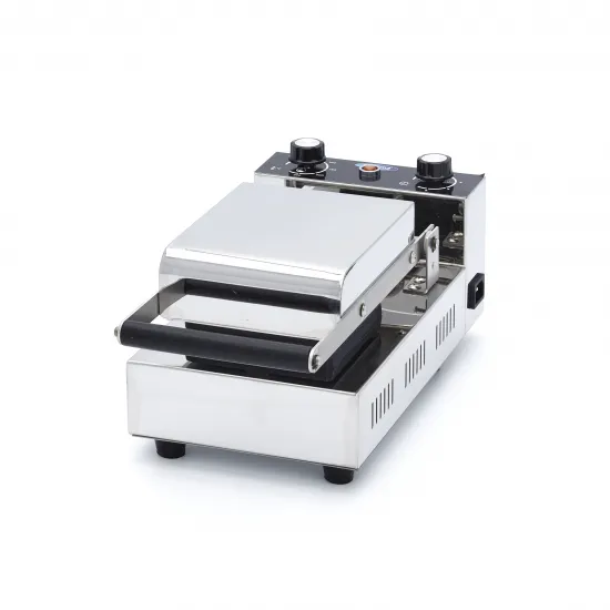 Aparat pentru vafe – model Panini – 1 bucata - termostat 50°C pana la 300°C – timer – indicator de temperatura