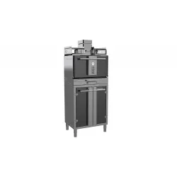 Cuptor pe carbune cu dulap si raft – pentru bucatarii profesionale - K301SOS_black