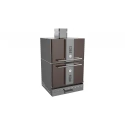 Cuptor pe carbuni cu dulap cald – pentru bucatarie profesionala - K401C_brown