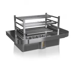 Gratar pe carbuni Robata pentru medii profesionale de gatit - R90TT_crome 