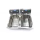 Friteuza 2 x 11 litri – zona rece si termostat reglabil de la 50°C la 200°C