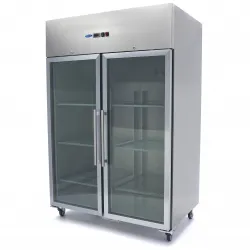 Congelator profesional 1200 l – GN 2/1 – 6 rafturi reglabile – inox – usi din sticla