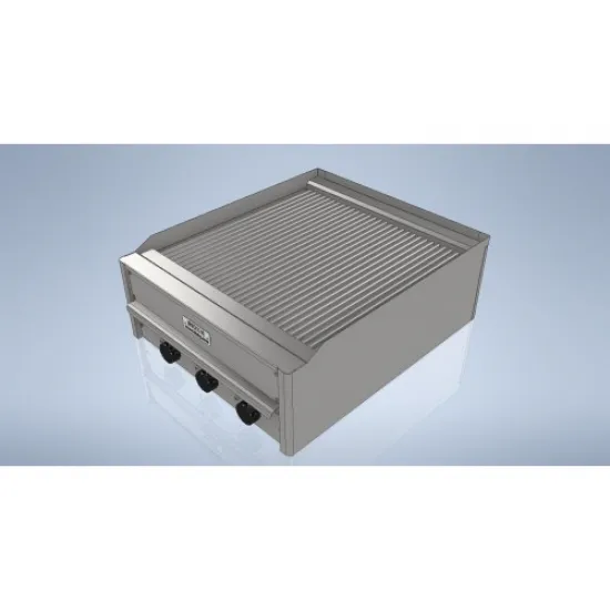 Gratar electric profesional cu 30 de role – 3 zone – 60 x 70 cm