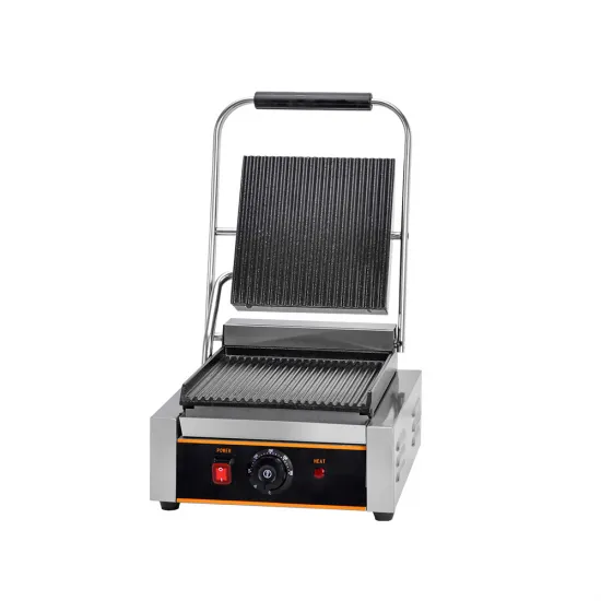 Contact grill cu placi striate - 22 cm